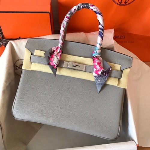 Hermès Birkin Táska Eredeti Togo Bőr BK35 Szürke