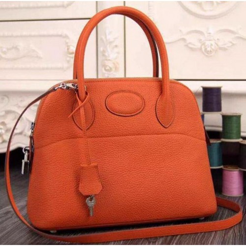 Hermès Bolide 37cm Borjúbőr Szállít Táska B1004 Narancssárga