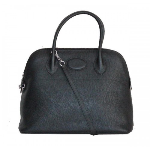 Hermès Bolide 37cm Borjúbőr Szállít Táska H509084 Fekete