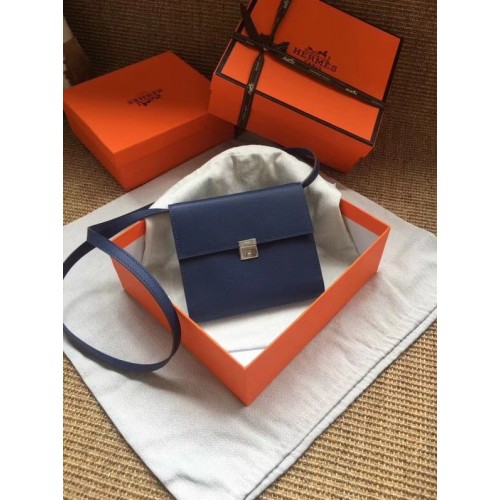 Hermes Clutch Epsom borjúbőr H0589 sötétkék