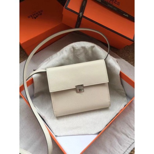 Hermès Clutch Epsom borjúbőr keresztpántos táska H0589 fehér