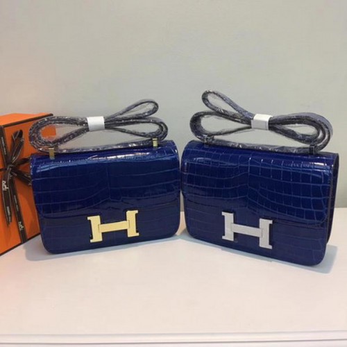 Hermès Constance Táska Krokodilbőr H9978C Kék