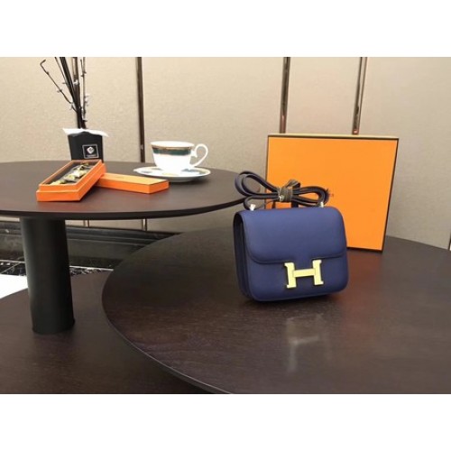 Hermès Constance Táska Eredeti Borjúbőr H9910 Kék