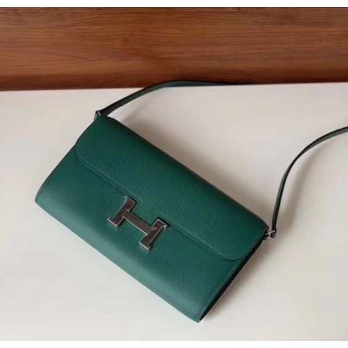 Hermès Constance to go mini táska H4088 feketészöld