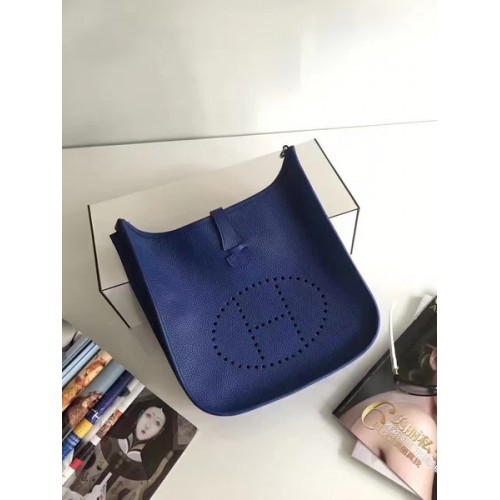 Hermès Evelyne 30cm-es Messenger Táska E3301 Kék