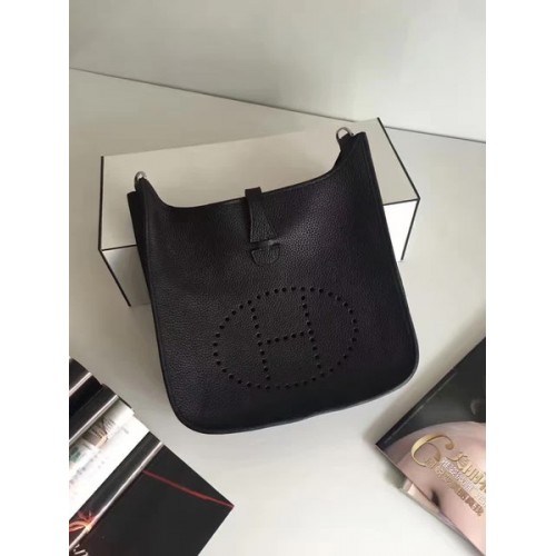 Hermès Evelyne 30cm-es Messenger Táska E3301 Sötétbarna