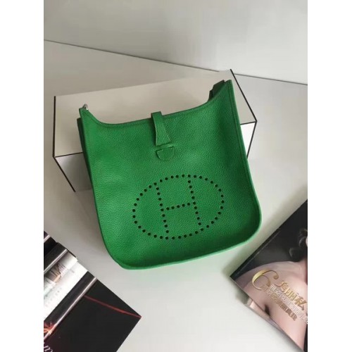 Hermès Evelyne 30cm-es Messenger Táska E3301 Zöld