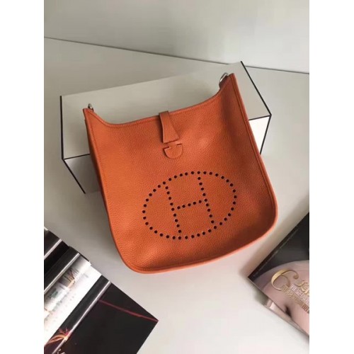 Hermès Evelyne 30cm-es Messenger Táska E3301 Narancssárga