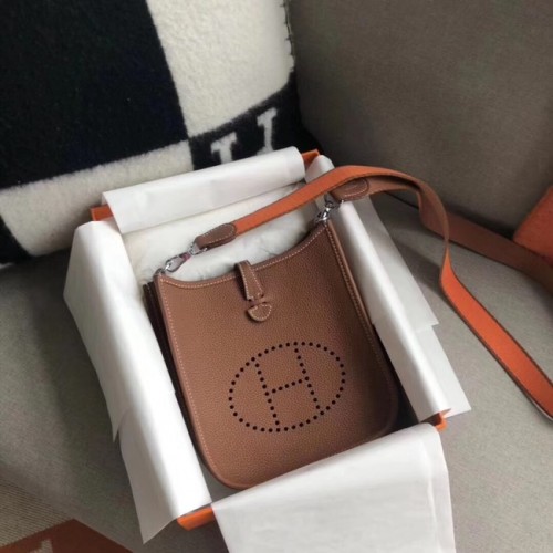 Hermès Evelyne eredeti togo bőr mini válltáska H15698 Teddy Bear