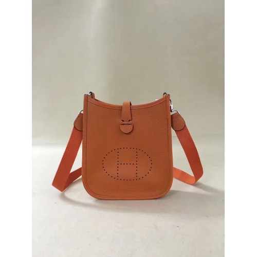 Hermès Evelyne eredeti togo bőr mini válltáska H15698 narancssárga