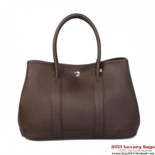 Hermès Garden Party 30cm Táska Marhabőr A1288 Barna