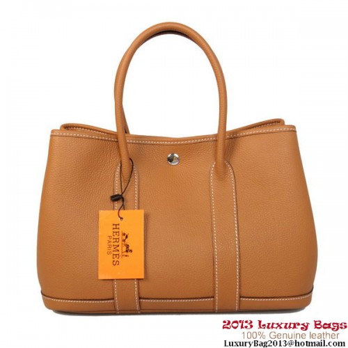Hermès Garden Party 30cm Táska Marhabőr A1288 Teddy