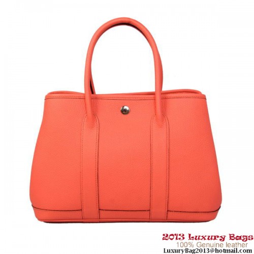 Hermès Garden Party 30cm Táska Marhabőr A1288 Világospiros