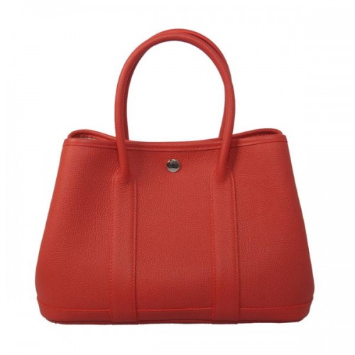 Hermès Garden Party 30cm-es Táska Borjúbőr Piros