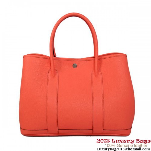 Hermès Garden Party 36cm Táska Marhabőr A1288 Világospiros
