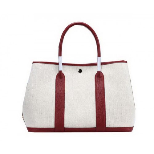 Hermès Garden Party 36 cm-es vászontáska bordó színben