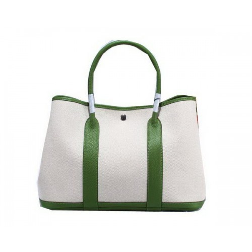 Hermès Garden Party 36 cm-es vászontáska, zöld