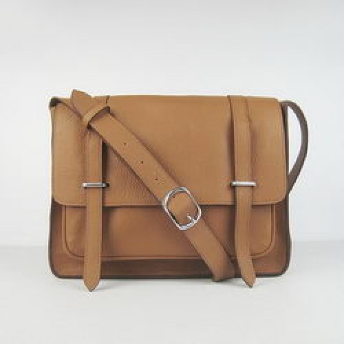 Hermès Jypsiere Togo Bőr Messenger Táska H2810 Világos Kávé