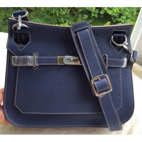 Hermes Jypsiere 31cm Válltáska Borjúbőr H0880 Királykék