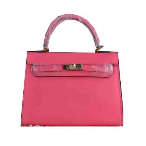Hermès Kelly 22cm-es Táska Borjúbőr Rózsás
