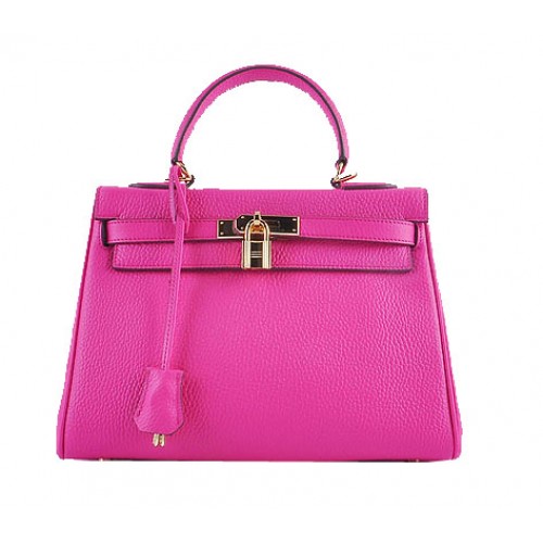 Hermes Kelly 28cm Válltáska Barackszínű Szemcsés Bőr Ezüst
