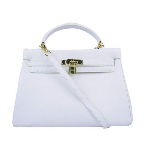 Hermès Kelly 32cm Táska Togo Bőr 6108 Fehér Arany