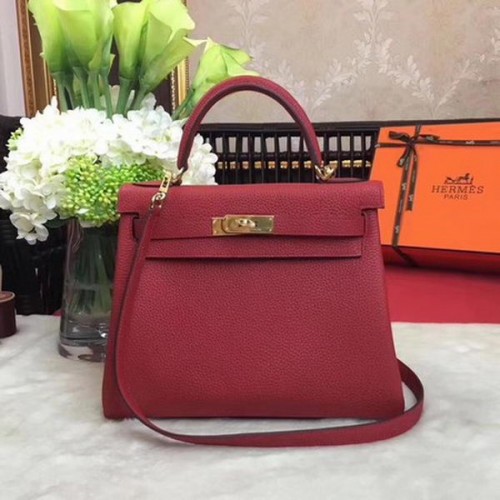 Hermès Kelly 32cm Válltáska TOGO Bőr KY32 Piros
