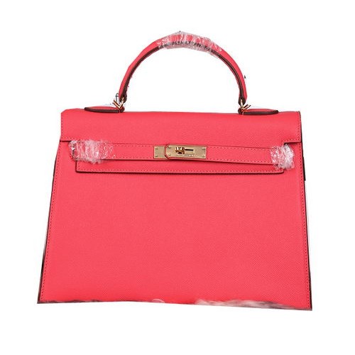 Hermès Kelly 32cm Válltáska Szemcsés Bőr Piros