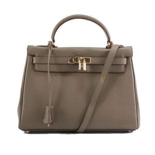 Hermès Kelly 32cm Togo Bőr Táska 6018 Sötétszürke Arany
