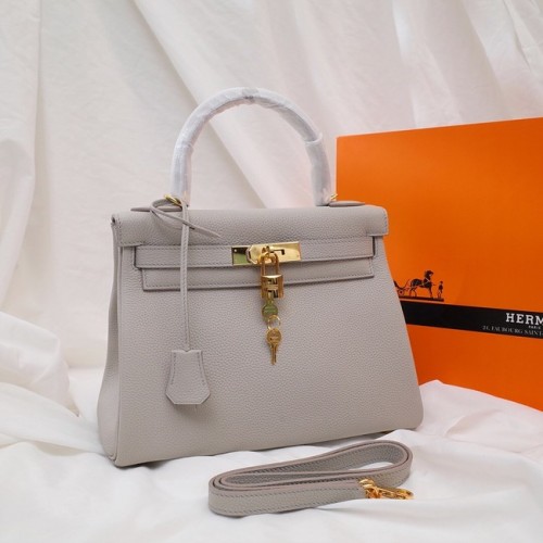 Hermès Kelly Válltáska Eredeti TOGO Bőr KY3255 Gyöngyszürke