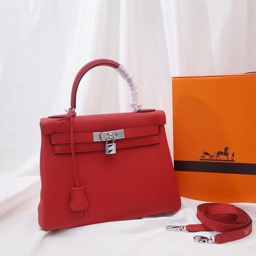 Hermès Kelly Válltáska Eredeti TOGO Bőr KY3255 Piros