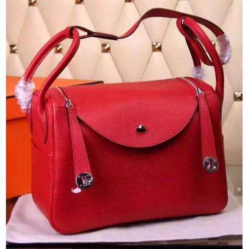 Hermès Lindy 30cm Bőr Válltáska H0881 Piros