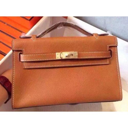 Hermès MINI Kelly 22cm-es Táska Borjúbőr K22 Búza