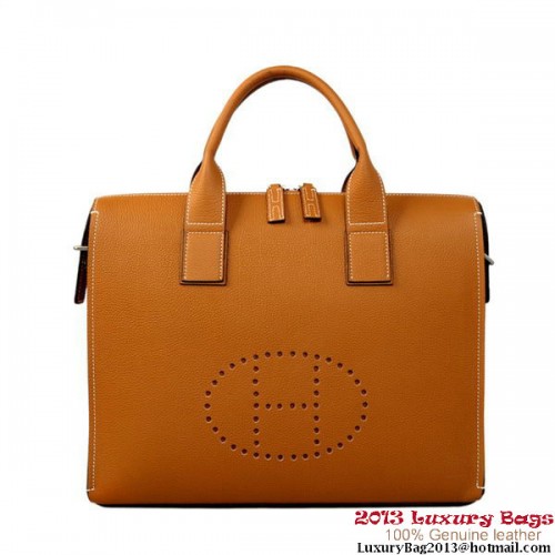 Hermès Férfi Aktatáska Marhabőr H1289A Teddy Bear