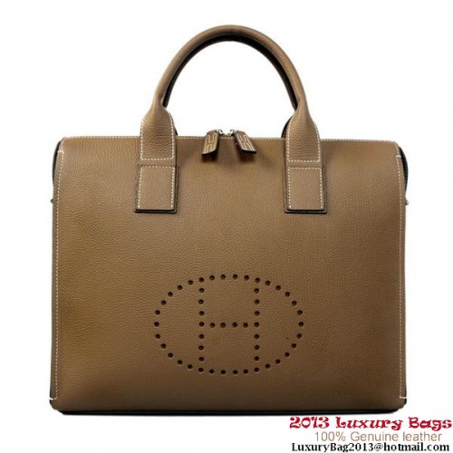 Hermès Férfi Aktatáska Marhabőr H1289A Khaki
