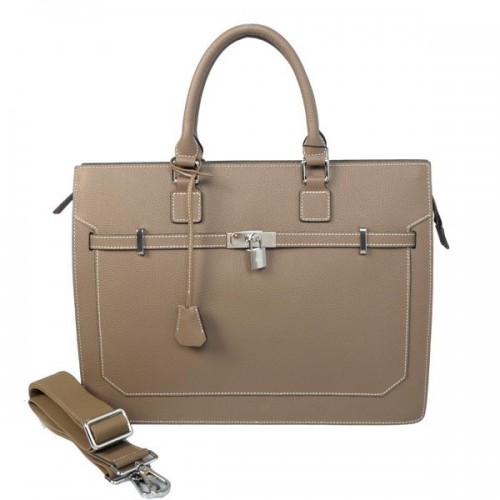 Hermes Kelly Férfi Aktatáska Marhabőr H5229 Szürke