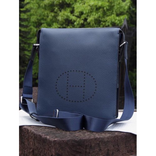 Hermes Messenger Táska Eredeti Marhabőr H80014 Királykék