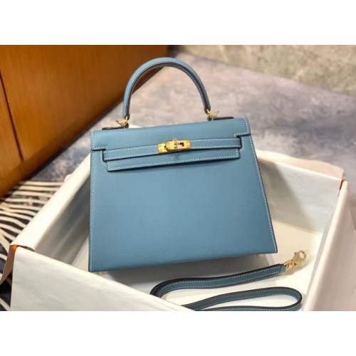 Hermès Eredeti Epsom Bőr KEL2578 kék