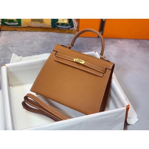 Hermès Eredeti Epsom Bőr KEL2578 barna