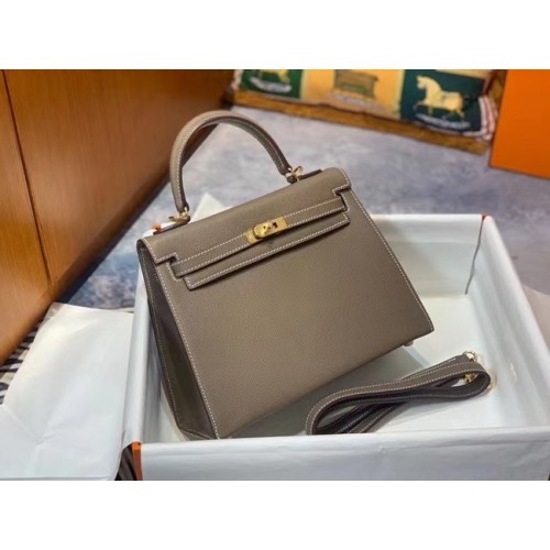 Hermès Eredeti Epsom Bőr KEL2578 szürke