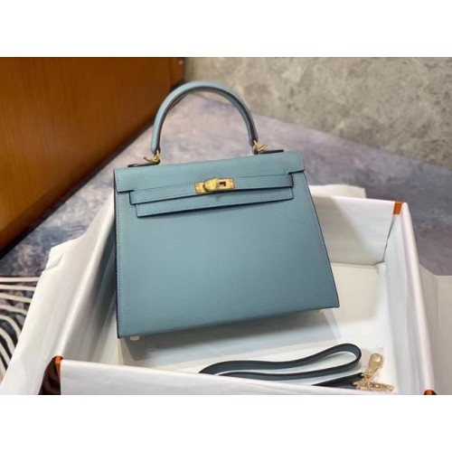 Hermès Eredeti Epsom Bőr KEL2578 égkék
