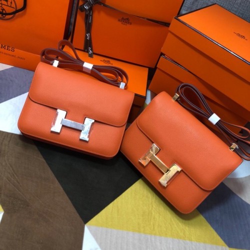 Hermès Eredeti Espom Bőr Constance Táska 5333 narancssárga