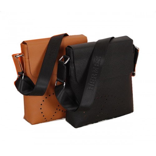 Hermès Eredeti Szemcsés Marhabőr Messenger Táska H95275