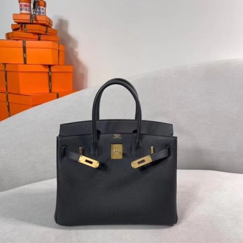 Hermès Eredeti Togo Bőr HB30O fekete