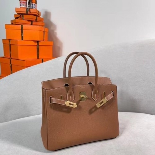 Hermès Eredeti Togo Bőr HB30O barna