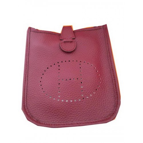 Hermès mini Evelyne Messenger táska H1608S Burgundia