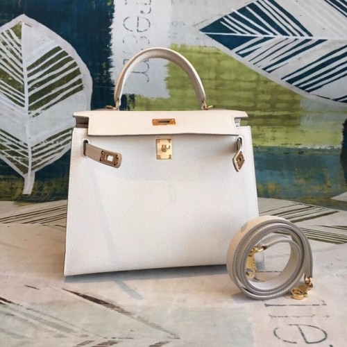 Hermès eredeti Kelly Epsom bőr KL32 fehér