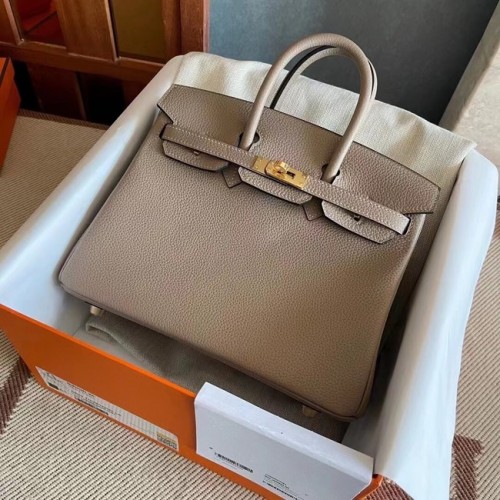 Hermès eredeti Togo bőr HB25O világosszürke