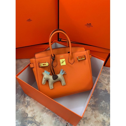 Hermès eredeti Togo Bőr HB35O Narancssárga