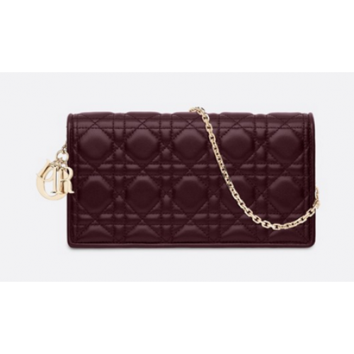 LADY DIOR BÁRÁNYBŐR KULCSTARTÓ S0204 BORDEAUX